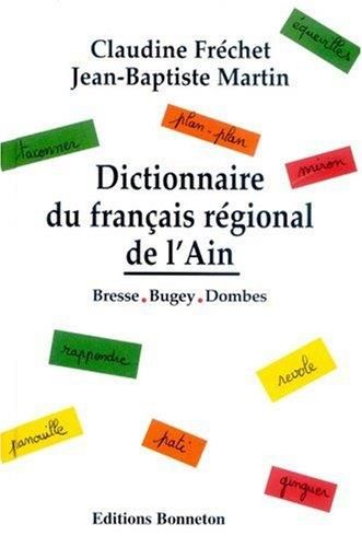Dictionnaire du francais regional de l'ain